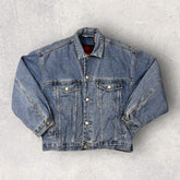 Eddie Bauer Fleece Lined Denim Jacket - M